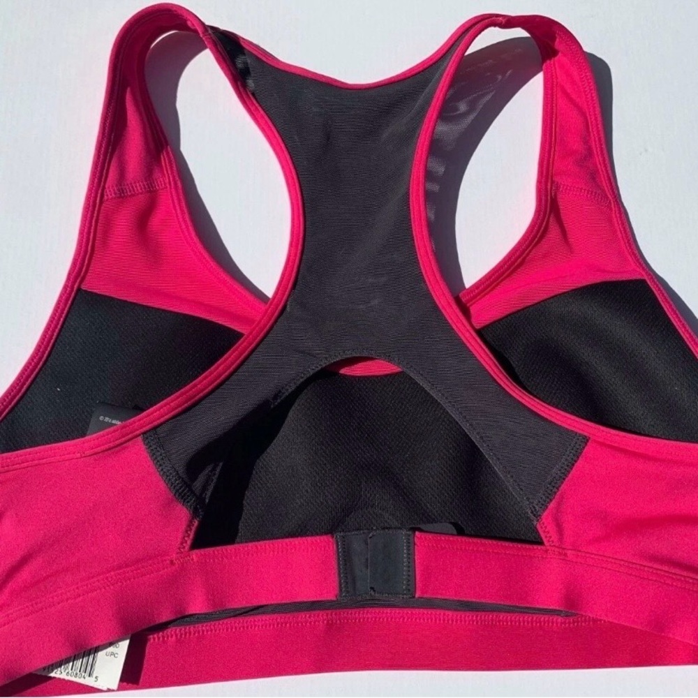 adidas Hot Pink Racerback Cutout Sports Bra - Picture 2 of 5